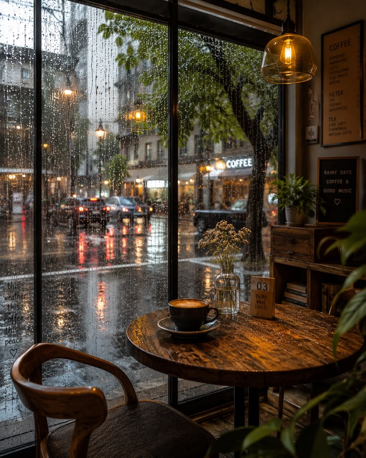 the cozy rainy café everyone dreams about ☕🌧️